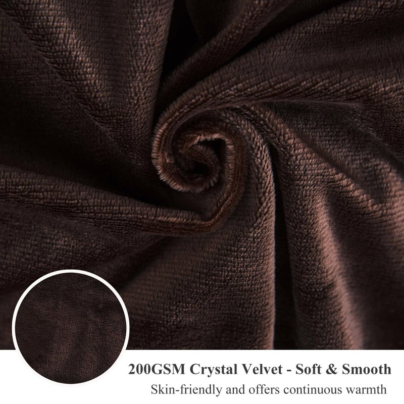 XeGe Plush Shaggy Brown Duvet Cover, Luxury Ultra Soft Velvet Fuzzy Bedding 1PC(1 Faux Fur Duvet Cover), Fluffy Furry Comforter Cover for Bedroom Home Decoration, Zipper Closure(Queen, Coffee) - Image 5